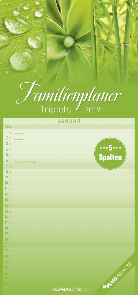 Familienplaner Triplets 2019, Diverse