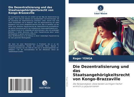 Roger Yenga: Die Dezentralisierung und das Staatsangehörigkeitsrecht von Kongo-Brazzaville, Buch