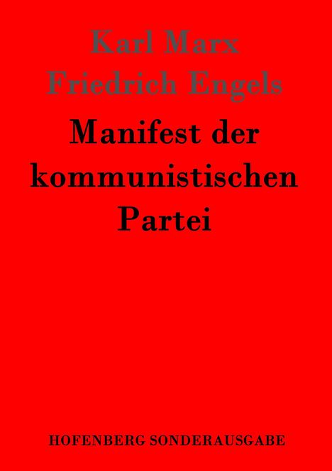 Karl Marx: Manifest der kommunistischen Partei, Buch