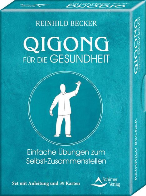 Große Schrift: "QIGONG FÜR DIE GESUNDHEIT". Darunter Illustration eines Menschen in Qigong-Pose.