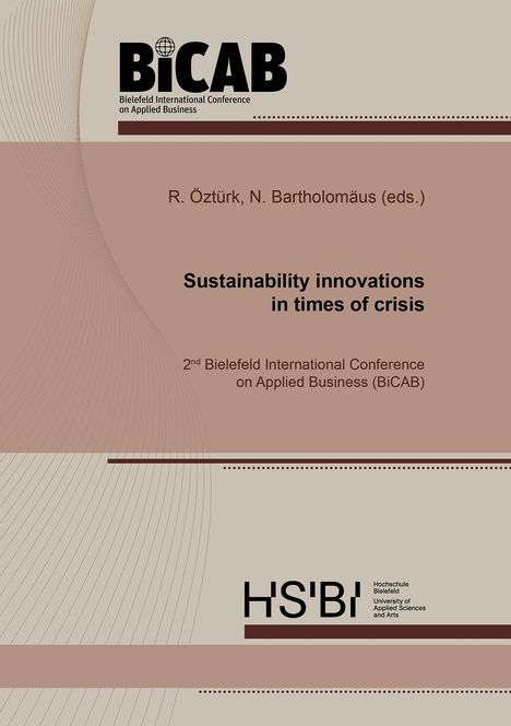 Sustainability innovations in times of crisis, Buch