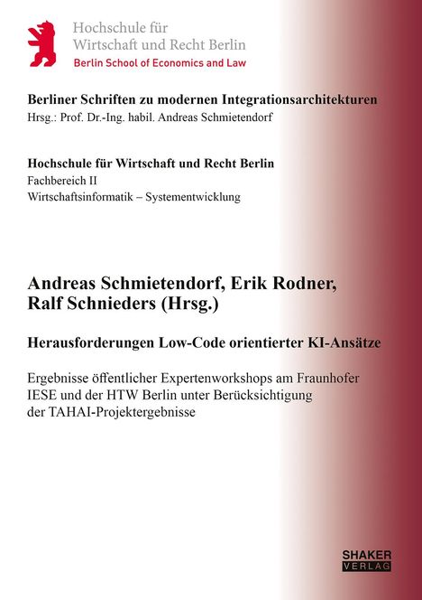 Herausforderungen Low-Code orientierter KI-Ansätze, Buch