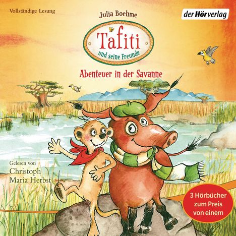 Julia Boehme: Tafiti und seine Freunde. Abenteuer in der Savanne, 3 CDs