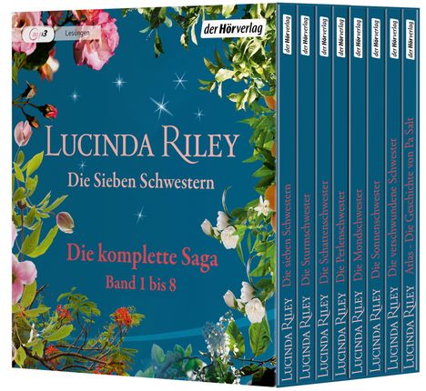 Lucinda Riley: Die Sieben Schwestern-Saga (1-8), 15 MP3-CDs