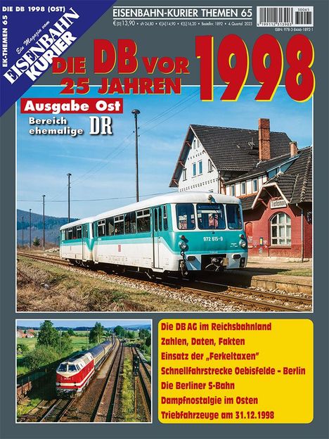 Die DB vor 25 Jahren - 1998 Ausgabe Ost, Buch