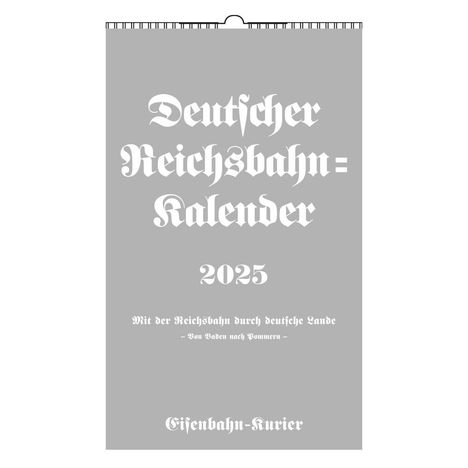 Deutscher Reichsbahn-Kalender 2025, Kalender