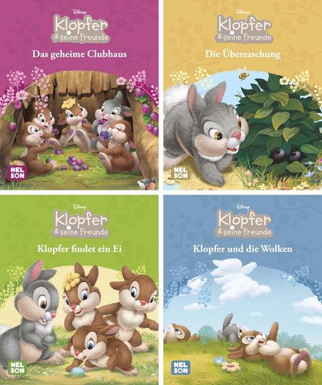 Nelson Mini-Bücher: 4er Disney Klopfer 1-4, Diverse