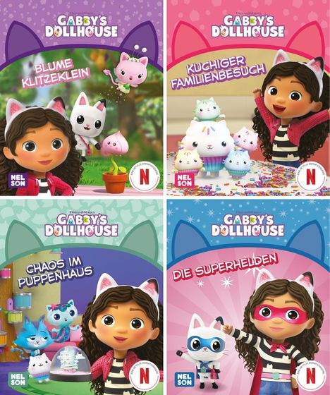 Nelson Mini-Bücher: Gabby's Dollhouse 1-4, Diverse