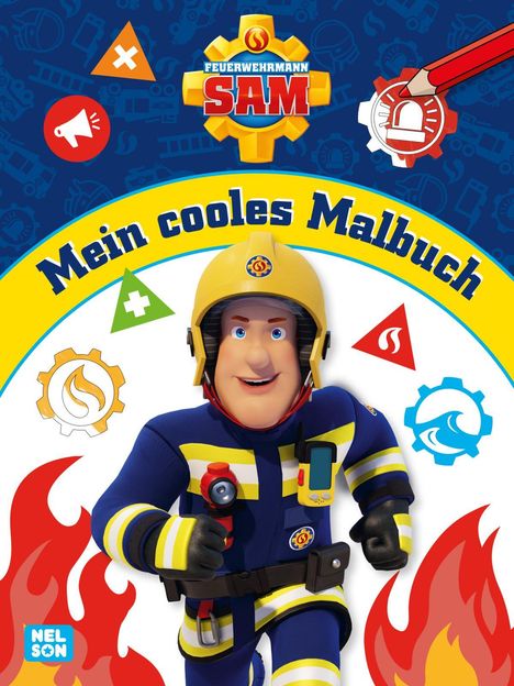 Feuerwehrmann Sam: Mein cooles Malbuch, Buch