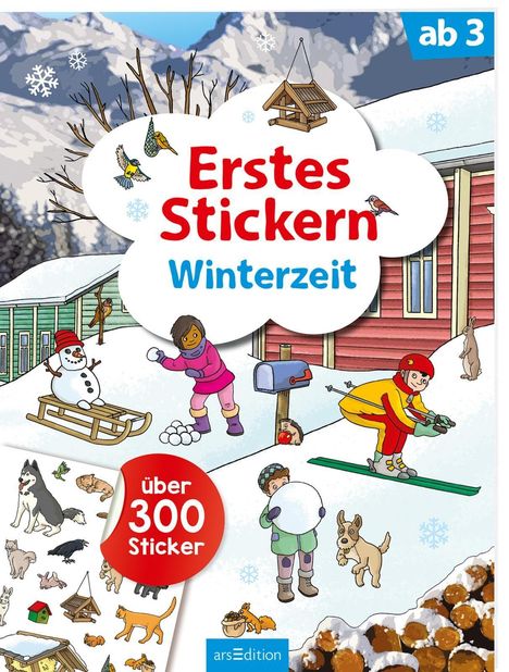 Erstes Stickern Winterzeit, Buch