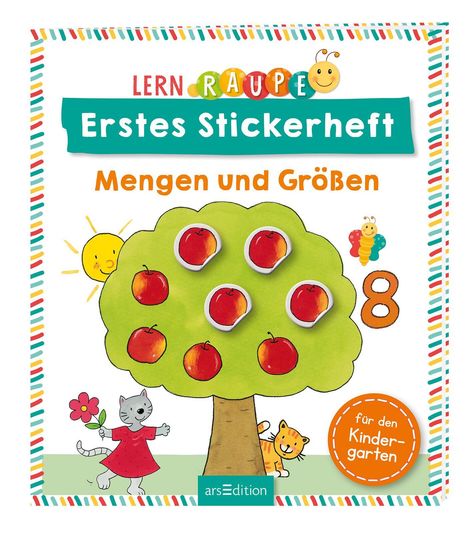 Lernraupe - Erstes Stickerheft - Mengen und Größen, Buch