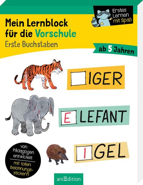 Hannah Lang: Mein Lernblock für die Vorschule - Erste Buchstaben, Buch
