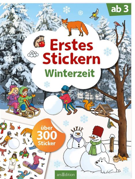Erstes Stickern - Winterzeit, Buch