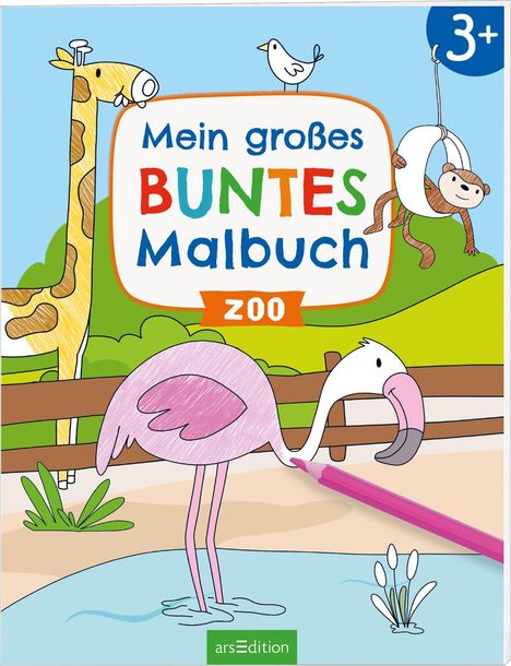Mein großes buntes Malbuch - Zoo, Buch
