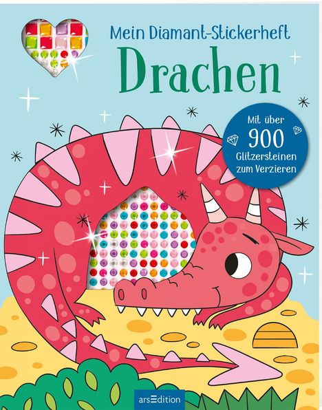 Mein Diamant-Stickerheft - Drachen, Buch