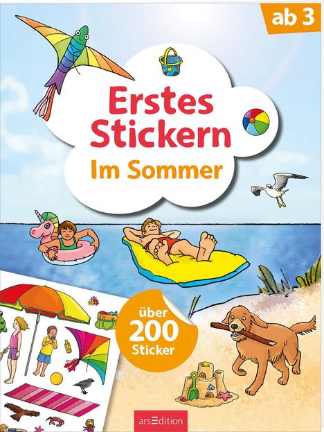 Erstes Stickern - Im Sommer, Buch