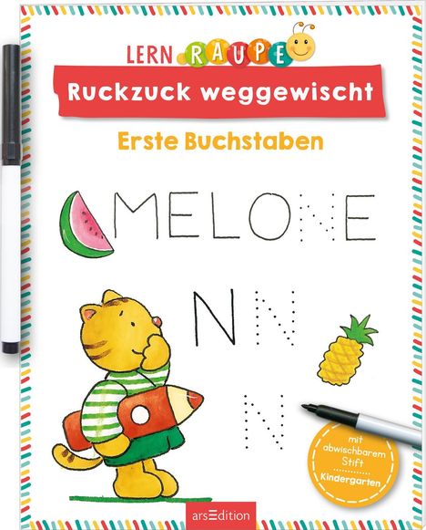 Lernraupe - Ruckzuck weggewischt! Erste Buchstaben, Buch