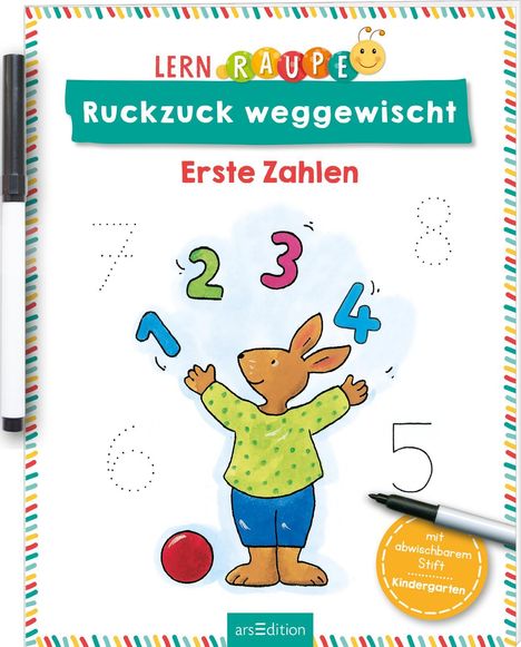 Lernraupe - Ruckzuck weggewischt! Erste Zahlen, Buch