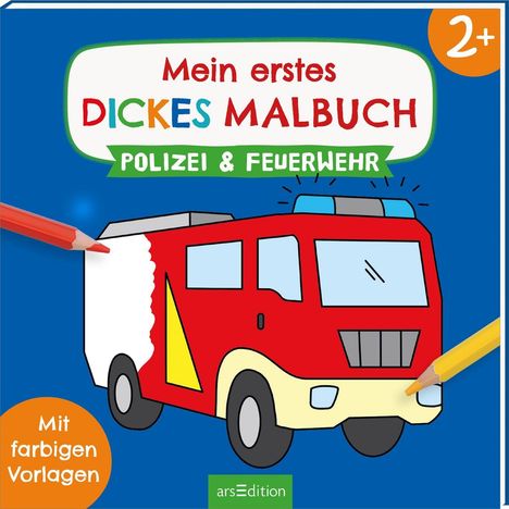 Mein erstes dickes Malbuch ab 2 - Polizei & Feuerwehr, Buch