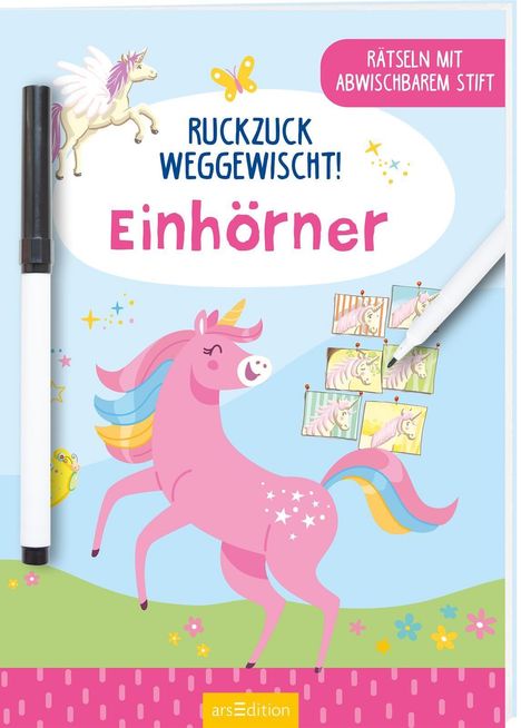 Ruckzuck weggewischt! Einhörner, Buch