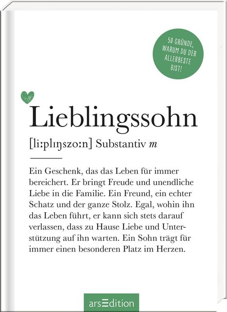 Lieblingssohn (Substantiv, m), Buch