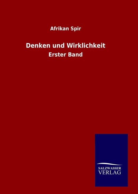 Afrikan Spir: Denken und Wirklichkeit, Buch