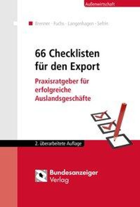 Hatto Brenner: 66 Checklisten für den Export, Buch