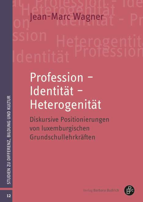 Jean-Marc Wagner: Wagner, J: Profession - Identität - Heterogenität, Buch