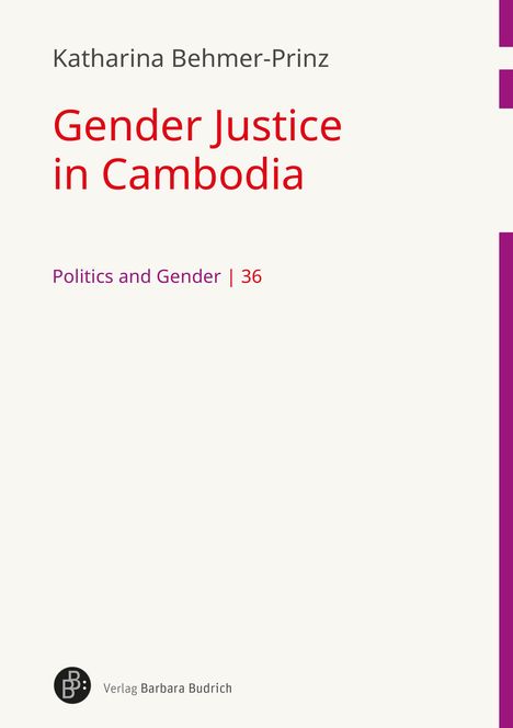 Katharina Behmer-Prinz: Gender Justice in Cambodia, Buch