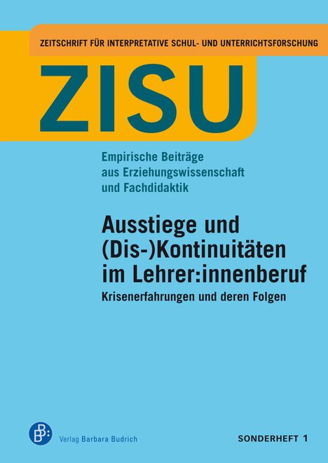 Titel: "Ausstiege und (Dis-)Kontinuitäten im Lehrer:innenberuf". Thema: Krisenerfahrungen und deren Folgen. Logo unten links.