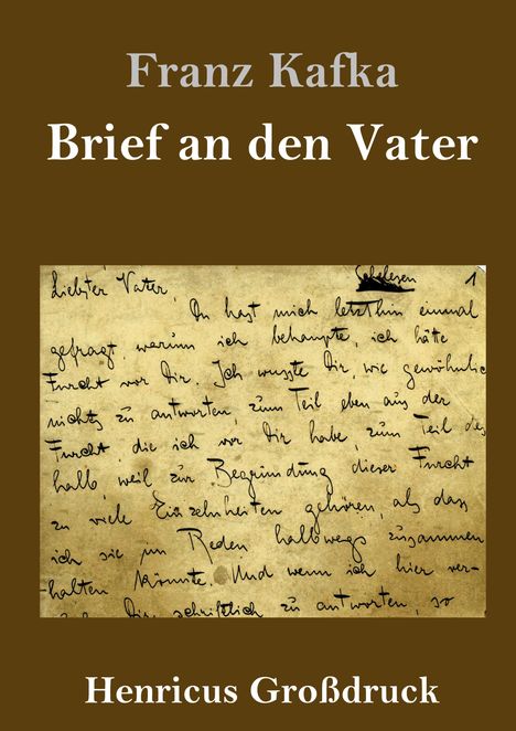 Franz Kafka: Brief an den Vater (Großdruck), Buch