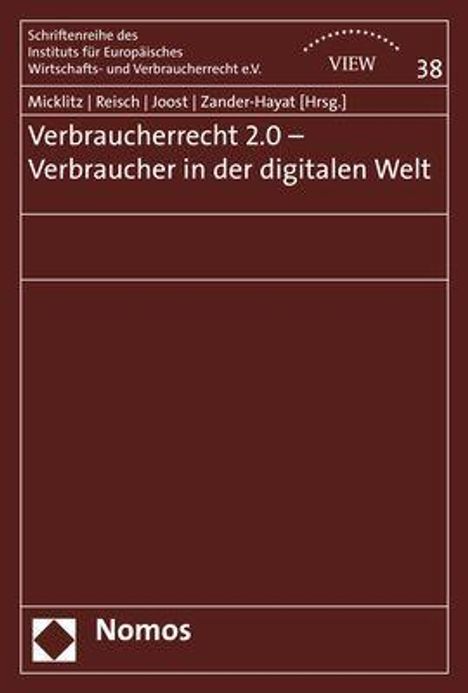 Verbraucherrecht 2.0 - Verbraucher in der digitalen Welt, Buch