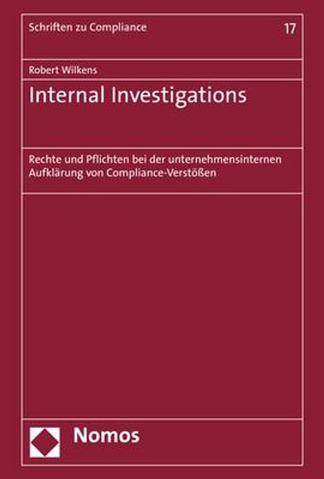Robert Wilkens: Internal Investigations, Buch