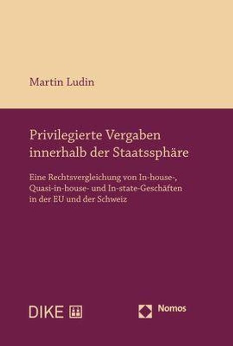 Martin Ludin: Ludin, M: Privilegierte Vergaben innerhalb der Staatssphäre, Buch