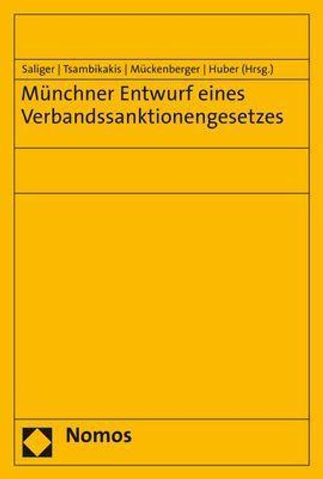 Münchner Entwurf eines Verbandssanktionengesetzes, Buch