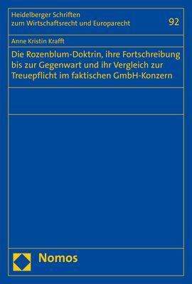 Anne Kristin Krafft: Krafft, A: Rozenblum-Doktrin, ihre Fortschreibung bis zur Ge, Buch