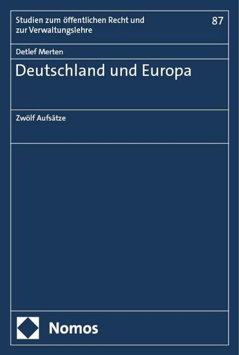 Detlef Merten: Deutschland und Europa, Buch