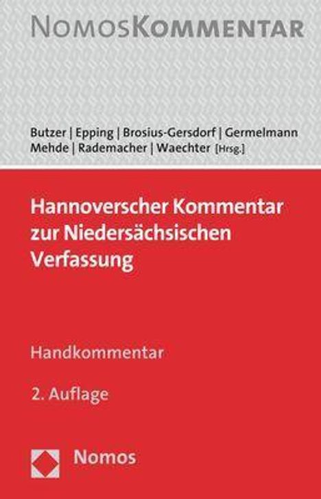 Hannoverscher Kommentar zur Niedersächsischen Verfassung, Buch