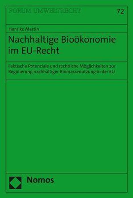 Henrike Martin: Martin, H: Nachhaltige Bioökonomie im EU-Recht, Buch