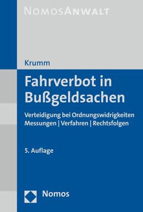 Carsten Krumm: Fahrverbot in Bußgeldsachen, Buch