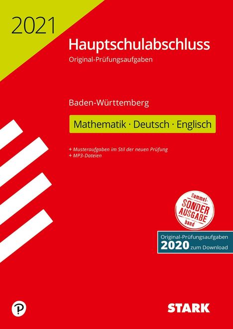 STARK Original-Prüfungen Hauptschulabschluss 2021 - Mathematik, Deutsch, Englisch 9. Klasse - BaWü, Buch