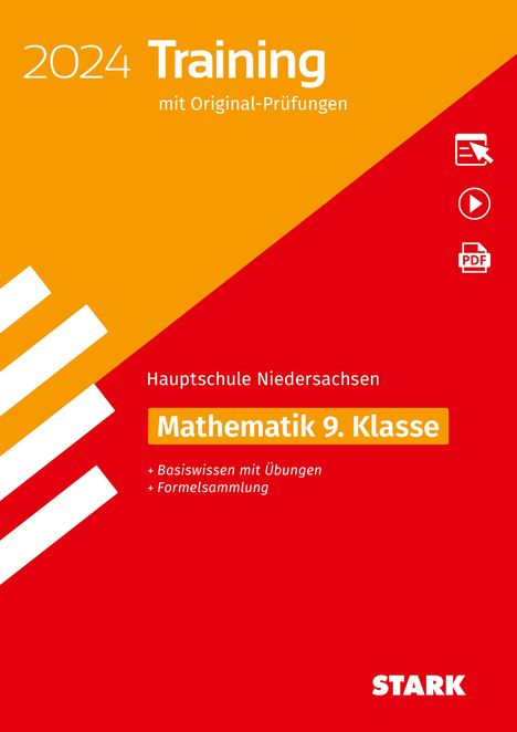 STARK Original-Prüfungen und Training Hauptschule 2024 - Mathematik 9.Klasse - Niedersachsen, 1 Buch und 1 Diverse