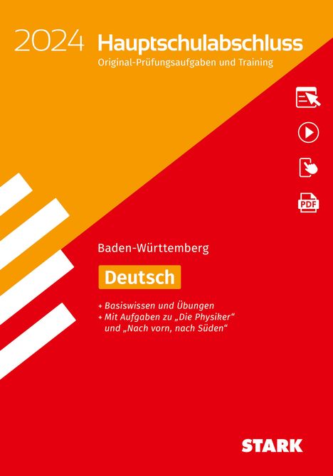 STARK Original-Prüfungen und Training Hauptschulabschluss 2024 - Deutsch 9. Klasse - BaWü, 1 Buch und 1 Diverse