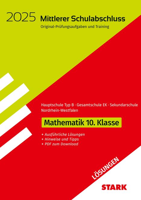STARK Lösungen zu Original-Prüfungen und Training - Mittlerer Schulabschluss 2025 - Mathematik - Hauptschule Typ B/, Buch