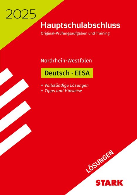 STARK Lösungen zu Original-Prüfungen und Training - Hauptschulabschluss / EESA 2025 - Deutsch - NRW, Buch
