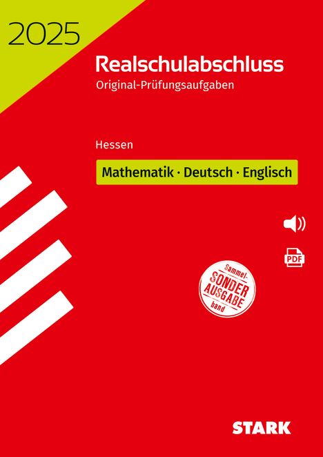 STARK Original-Prüfungen Realschulabschluss 2025 - Mathematik, Deutsch, Englisch - Hessen, Buch