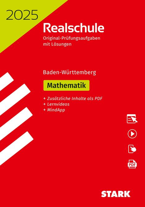 STARK Original-Prüfungen Realschule 2025 - Mathematik - BaWü, 1 Buch und 1 Diverse