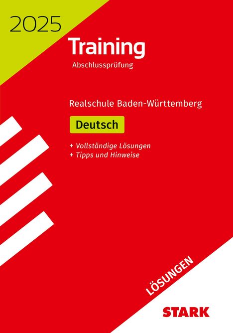 Anja Engel: STARK Lösungen zu Training Abschlussprüfung Realschule 2025 - Deutsch - BaWü, Buch