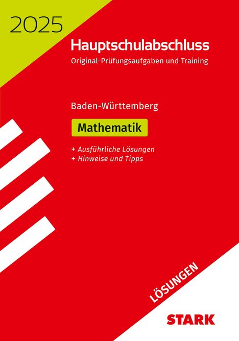 STARK Lösungen zu Original-Prüfungen und Training Hauptschulabschluss 2025 - Mathematik 9. Klasse - BaWü, Buch