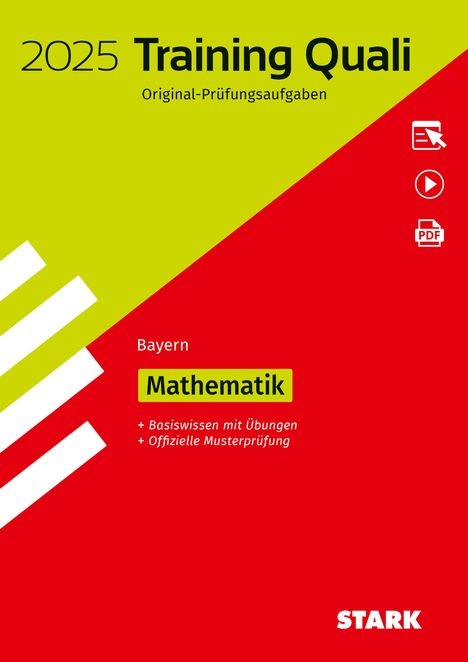 STARK Training Abschlussprüfung Quali Mittelschule 2025 - Mathematik 9. Klasse - Bayern, 1 Buch und 1 Diverse